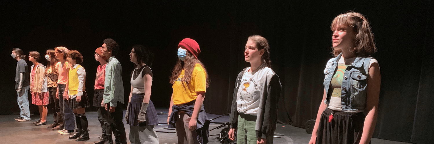 youth stand in a line