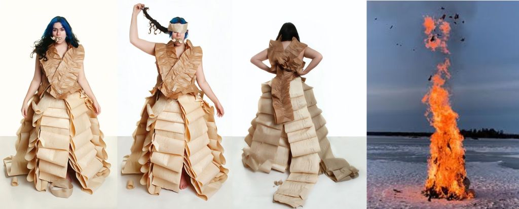 a series of four photos of a person