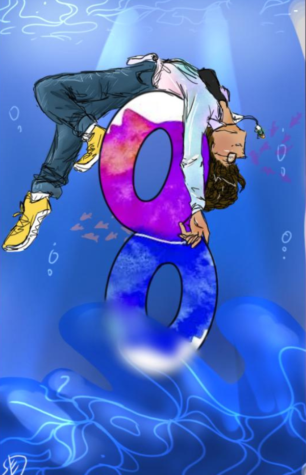 8 lies back on the number in the ocean