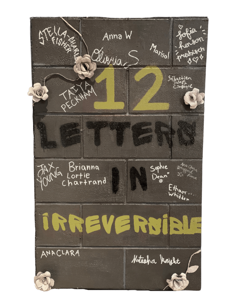 brick wall with graffit